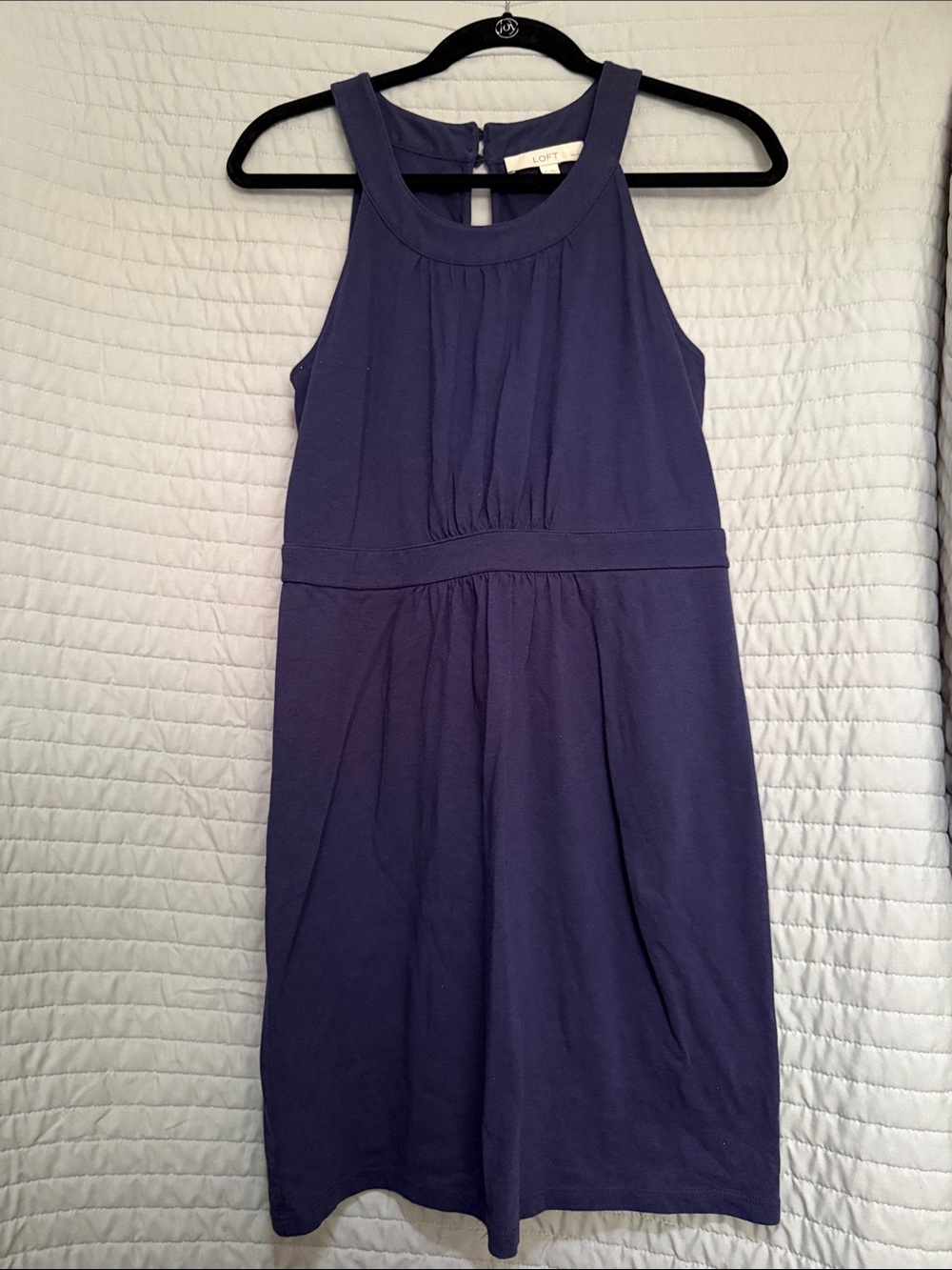 LOFT Navy Sleeveless Halter Dress